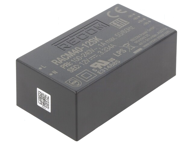 Voedingseenheid: schakelende; open; 40W; 120÷370VDC; 80÷264VAC Voedingseenheid: schakelende; open; 40W; 120÷370VDC; 80÷264VAC